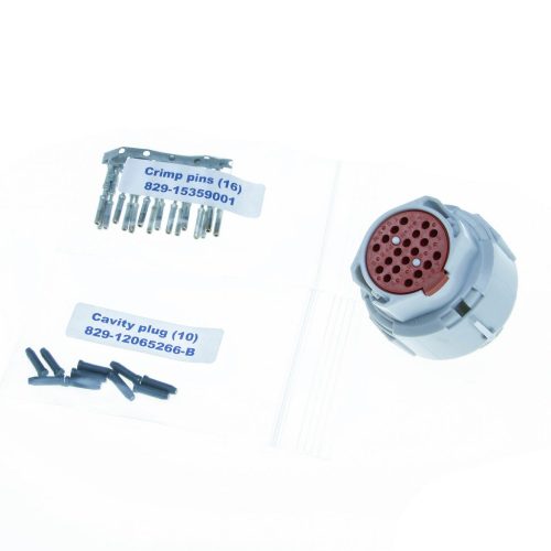 Transmission connector with pins - packaged